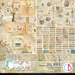 Ciao Bella - Sign of the times - Paper Pack (8) -  12 x 12" Fashionable Cheap Pice
