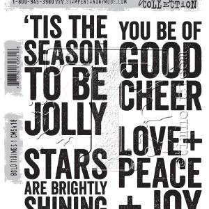 Tim Holtz Collection - Cling Stamps - Bold Tidings 1 Get To Buy Cheap Pice
