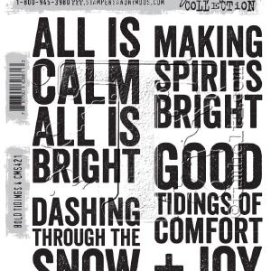 Tim Holtz Collection - Cling Stamps - Bold Tidings 4 In China For Sale