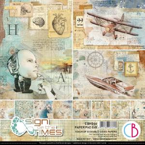 Ciao Bella - Sign of the times - Paper Pad  - 8 x 8" Cheap Low Pice
