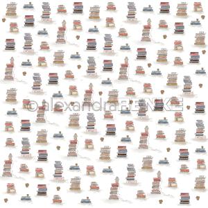 Alexandra Renke -  Pile of books pattern -  12x12" Discount Wide Range Of