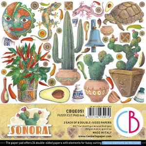 Ciao Bella - Sonora Fussy Cut - Paper Pad  - 6 x 6" Free Shipping Big Sale