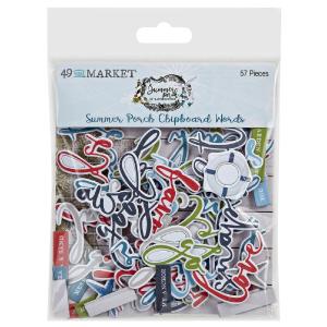 49 and Market - Summer Porch - Chipboard Word Set Professional Online
