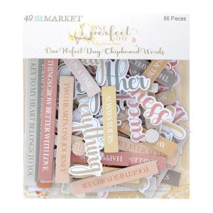 49 and Market - One Perfect Day - Chipboard Set Words Authentic Online