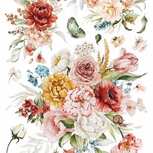 Ciao Bella - Reign of Grace  - Pluma Romantic bouquet - Rice  Paper A4 Clearance Tumblr