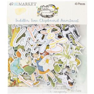 49 and Market - Toddler time - Chipboard Set Cheap 100% Original