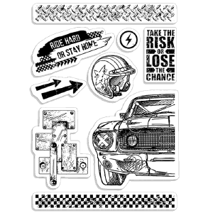 Ciao Bella - Start your engines- Clear Stamps - Ride Hard Discount Authentic Online