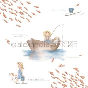 Alexandra Renke - Little Fisherman  - Paper   12x12" Tumblr Cheap Online