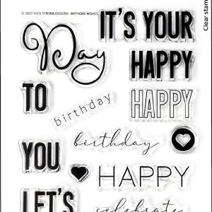 Alex Syberia Designs - Clear stamps - Birthday wishes Discount Cheapest
