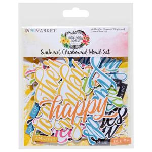 49 and Market -Vintage Artistry Sunburst  - Chipboard Word Set Big Sale Sale Online