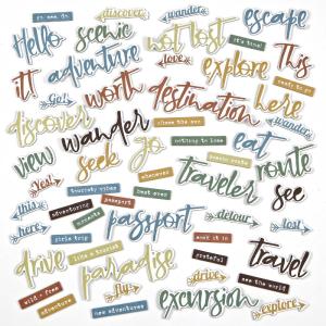 49 and Market - Wherever - Chipboard Word Set Pices For Sale
