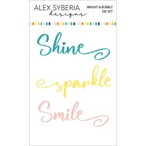 Alex Syberia Designs - Dies - Bright & Bubbly Die Set Free Shipping Cheap