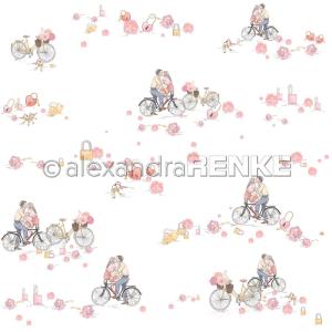 Alexandra Renke - Lovers on bicycles - Paper -  12x12" Free Shipping Shop For