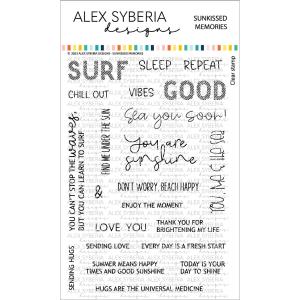 Alex Syberia Designs - Clear stamp set - Sunkissed Memories - A6 Where To Buy