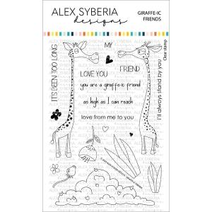 Alex Syberia Designs - Clear stamps - Giraffe-ic Friends Extremely For Sale