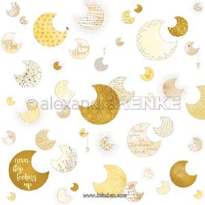 Alexandra Renke - Patterned Moons   Paper   12 x 12" Free Shipping Cheap Real