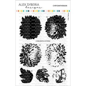 Alex Syberia Designs - Clear stamps - Chrysanthemum - A6 Hot Sale Online