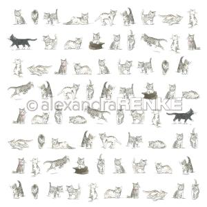 Alexandra Renke - Cats  - Paper   12x12" Cheap Best