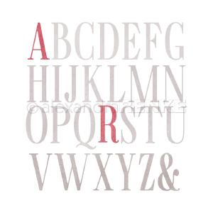 Alexandra Renke - Dies - Fine Serif Alphabet Sale Classic