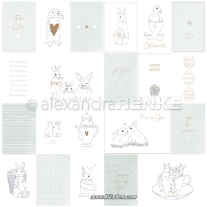 Alexandra Renke - Card Sheet - Easter illustrations Blue    12x12" With Paypal Sale Online