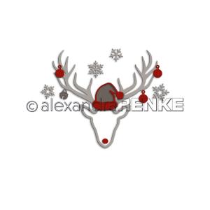 Alexandra Renke - Dies - Deer head with santa claus hat Clearance Free Shipping