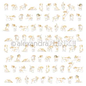 Alexandra Renke - Dogs  - Paper   12x12" Best Place Sale Online