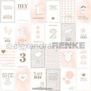 Alexandra Renke - Girl pink Cut Outs  Paper   12 x 12" Free Shipping Tumblr