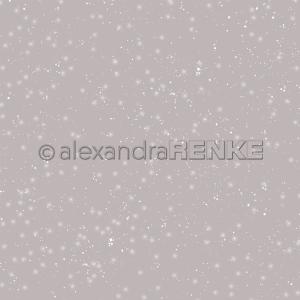 Alexandra Renke - Silver Grey Starry Snow Sky - Paper -  12x12" Low Cost Sale Online