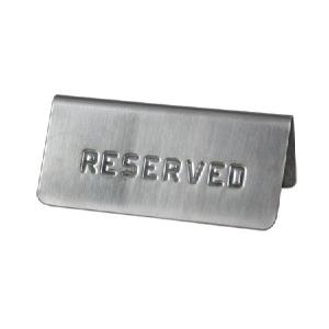 Stainless Steel Tabletop Reserved Sign - CASE OF 12 Cheap Pictures