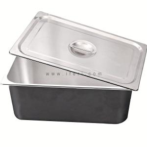 21 Inch 1/1 Stainless Steel 8 Inch Deep Food Pan with Lid SN1/1-8 Clearance Genuine
