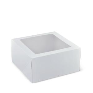 Square 9 (Deep) Window Patisserie Box 100PK - White Sale Finishline