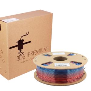 3DE Premium - PLA Silky - Mix Red-Sapphire Blue - 1.75mm - 1kg With Mastercard For Sale