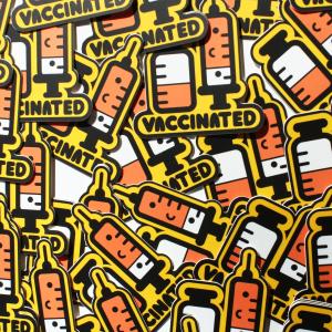 SALE Kawaii Vaccinated Sticker Discount Pay With Paypal