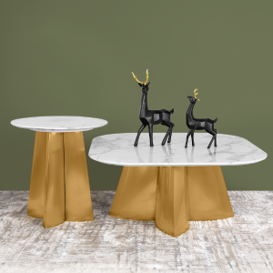 Modern Edge Center Table (STAINLESS STEEL) Clearance New Arrival