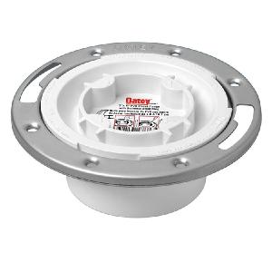 Closet Flange Easy Tap with Stainless Steel Ring 3 or 4 Inch PVC Brand New Unisex