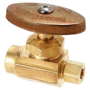 Straight Stop Valve 1/2 x 1/4 Inch Lead Free Brass Rough Brass Multi Turn Sweat x Compression Clearance Cheap Real