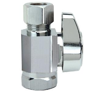 Straight Stop Valve 3/8 Inch Lead Free Brass Chrome Plated Quarter Turn Female x Compression Footlocker Cheap Online