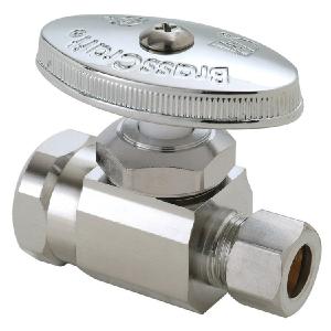 Straight Stop Valve 1/2 x 3/8 Inch Lead Free Brass Chrome Plated Multi Turn Female x Compression With Paypal Cheap Online
