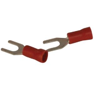 Spade Connector Forked #10 Stud 13/64 ID Insulated 12-10 American Wire Gauge 12 Pack 105 Degree Celsius Official For Sale