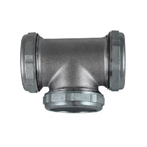Tee 3 Way 1-1/2" Slip Satin Nickel 22GA Brass Manchester For Sale