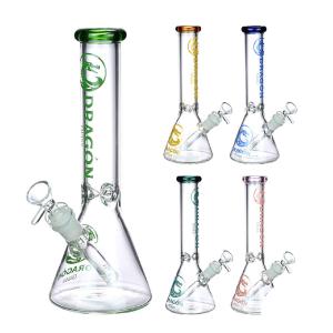 Dragon Glass Water Pipe Beaker Base With Ice Catcher & Straight Neck - 472 Grams - 10.4 Inches - Assorted Colors [DGE-255] Buy Cheap How Much