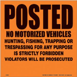 Voss Signs 143 NMV OA Trail Reflective Parking Sign - Orange #143 NMV OA Cheap