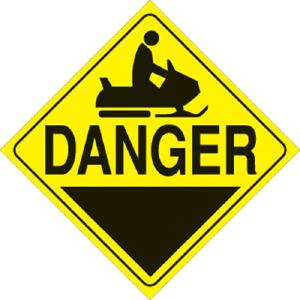 Voss Signs 403 DA YR Plastic Reflective Sign 12" Danger - Yellow #403 DA YR Outlet Store For Sale