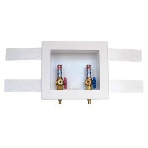 Quadtro Washing Machine Outlet Box with 1/4 Turn Brass Hammer Ball Valve/F1807 PEX Real For Sale
