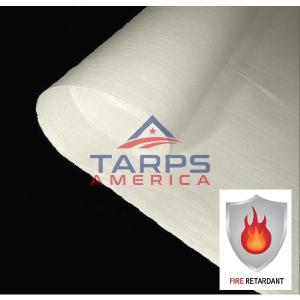 12 mil / 6.3 oz Medium Duty Cream Fire Retardant Woven Poly Roll Free Shipping Classic