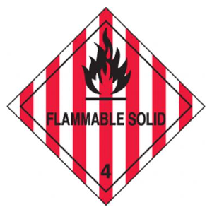 Accuform DOT Hazard Class 4 Adhesive Placards - Flammable Solid Clearance Best Place