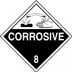 Accuform DOT Hazard Class 8 Adhesive Placards, Corrosive Supply Sale Online