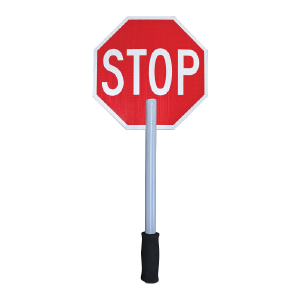 Handheld STOP Sign on Paddle, 12 x 12 inch Clearance Store Sale Online