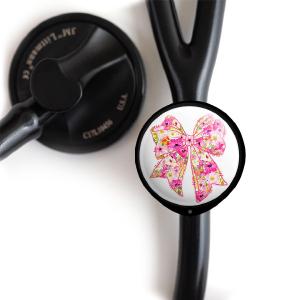 Spring Floral Bow Stethoscope Tag Outlet Genuine