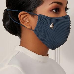Pleats Face Mask (Head-loop) in Blue Vine Popular Online